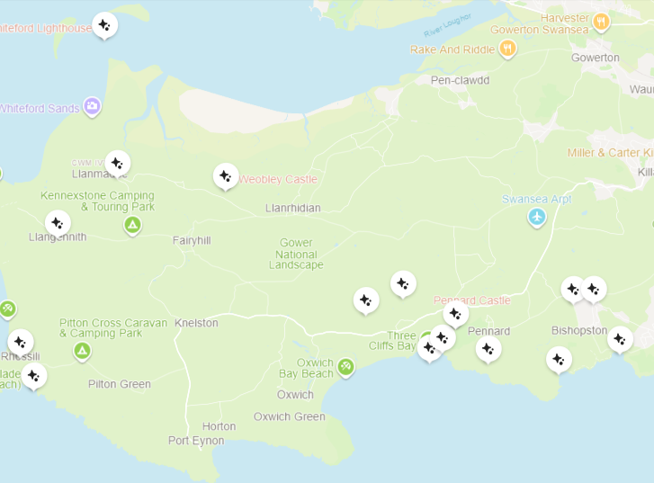 Windy Hill, chalet rental accommodation, Pennard, Gower, Swansea - area guide book
